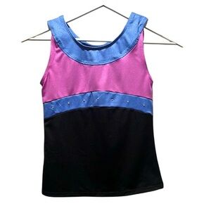 Danskin Freestyle Girl’s Dance Gymnastics Cheer Tank Top Size Large 10-12